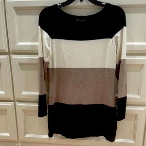INC 3/4 length top color block
